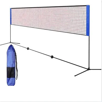 Image de Kit de badminton pour 2 personnes avec raquettes et filet, livré dans une mallette de transport