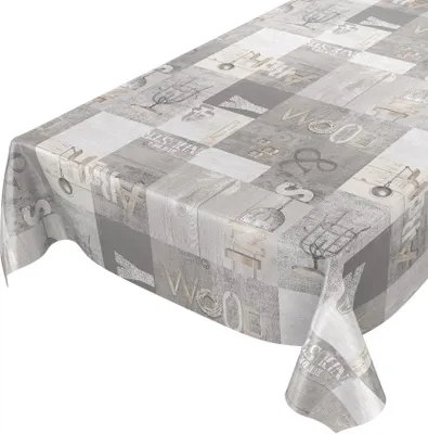 Immagine prodotto di Tovaglia Oilcloth Wood Grey Robusta idrorepellente Larghezza 140 cm Lunghezza 200 cm