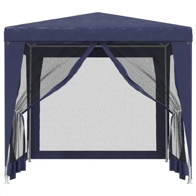 Produktbild von " "Partyzelt Wasserdicht Design - Partyzelt/ Festzelt - mit 4 Mesh-Seitenwänden Blau 2,5x2,5 m HDPE NeuMöbel 6681195