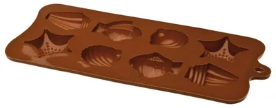 Bonbonform aus Silikon, 21 x 10,5 x 2,5 cm, braun