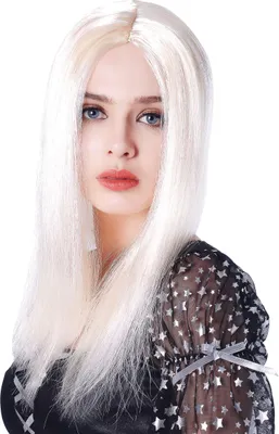 Produktbild von Langhaarperücke für Damen Kostüm-Accessoire weissblond - Einheitsgröße
