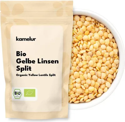 Produktbild von Kamelur® Bio Linsen Split gelb 1 kg