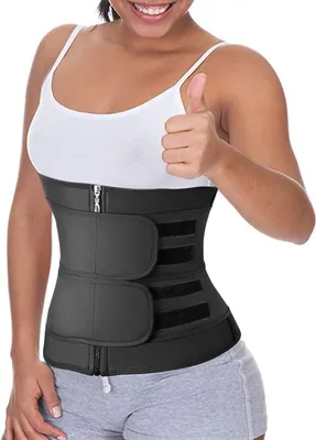 Produktbild von Taille Trimmer Neopren Schwitzgürtel Zur Fettverbrennung Bauchweggürtel, Verstellbarer Taillenformer Waist Trainer Slimming Sweat Belt Waist Shaper Sport Korsett mit Saunaeffekt S
