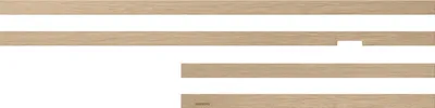 Several wooden planks arranged horizontally against a white background.