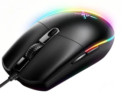 Produktbild von TECKNET RGB Gaming Maus Kabelgebundene, 10000 DPI, 6 programmierbaren Tasten, 10 Millionen Klicks Lebensdauer, Ergonomische USB Gaming Maus mit Kabel für PC Kohlenstoff-Schwarz