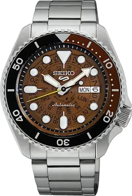 Produktbild von Seiko 5 Sports Herrenuhr silber braun SRPJ47K1