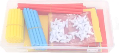 Zdjęcie produktu dla Klocki konstrukcyjne plastikowe w wielu żywych kolorach Interaktywna zabawka geometryczna do lekcji edukacyjnych