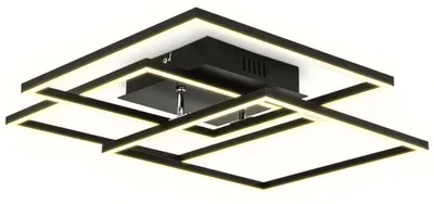Obrázok produktu pre LED stropné svietidlo čierne 56x56cm otočné 40W obývacia izba kancelária teplá biela