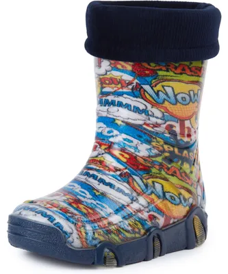 Produktbild von Ladeheid Kinder Mädchen Jungen Gummistiefel gefüttert Swk 25 (Mehrfarbig Wow, 21/22 EU)