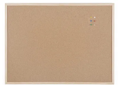 Produktbild von Kork-Pinnwand mit Holzrahmen - 80 x 60 cm