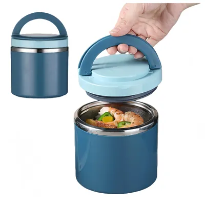 Thermo-Lunchbox 1 L Edelstahl isoliert mit Henkel