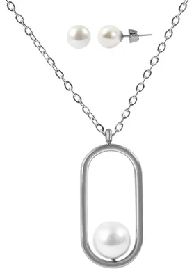 Produktbild von Akzent Damen Schmuckset Folane Edelstahl silber Damen wasserfest