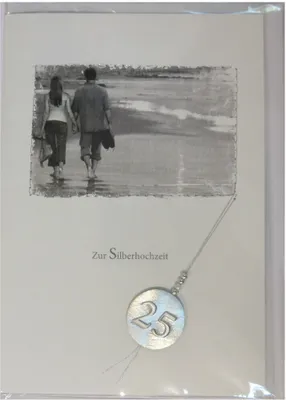 Produktbild von Glückwunschkarte - Silberhochzeit - 25. Hochzeitstag