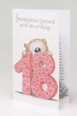 Immagine prodotto di Biglietto d'auguri per il 18° compleanno (Pink 18)