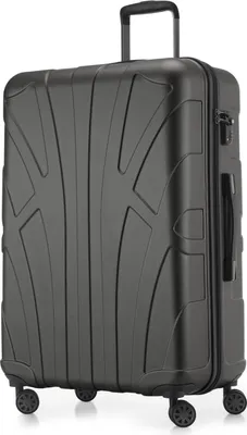 Image de Suitline - Valise de voyage grande extensible, valise XL 4 roulettes, valise à roulettes coque rigide, trolley Hardcase Check-In Bagages 20-23 kg, sangle 158 cm, TSA,Graphite