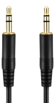 Productafbeelding van conecto Audio Kabel, 3,5 mm jack (male) naar jack (male), stereo, zwart, 1 meter