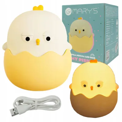 Immagine prodotto di Lampada da notte LED senza fili, ricaricabile, per bambini, con luci RGB, modello "SENNY PISKLAK"