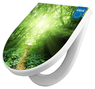 Produktbild von WC Sitz mit Absenkautomatik D Form Motiv Dschungel Malaysia [TDW3 12693]
