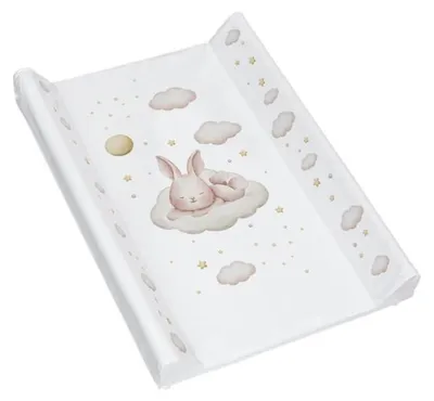 Produktbild von Baby Happy Bliss Wickelauflage Soft 70x50 cm – wasserdichte Wickelunterlage für Babys – Motiv Kaninchen