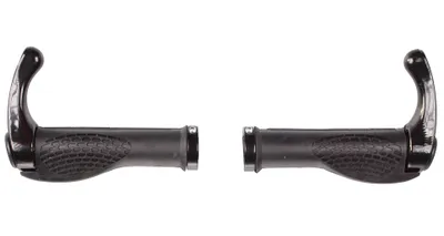 Image de Lot de 4 poignées de vélo "Horn" en caoutchouc noir