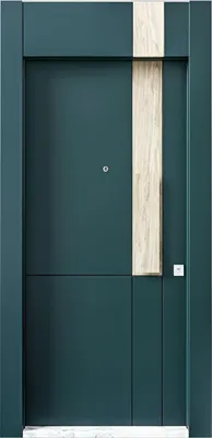 Image de Porte d'entrée vert foncé Portes d'appartement élégantes Porte d'entrée design