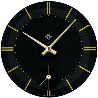 Produktbild von PRIM Wanduhr Traktor Glas Schwarz Ø 290 mm Quarzuhrwerk