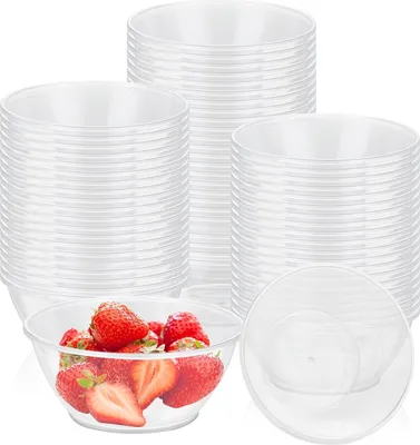 Produktbild von Transparante Dessertkommen aus Kunststoff - 180 ml herstellbare Servierschalen für Mousse Pudding - 100 Stück