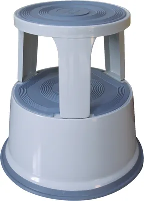 Image de Tabouret roulant métal gris clair