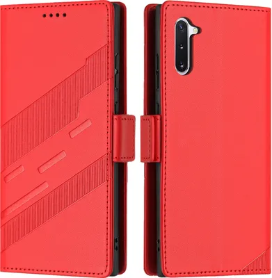 Obrázek produktu pro Pouzdro pro Samsung Galaxy Note 10 5G,Polyuretankožené peněženkové pouzdro s přihrádkou na karty a funkcí stojánku Rot