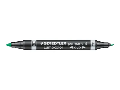 Image de STAEDTLER Zweispitzmarker Lumocolor perm grün 10 Stück