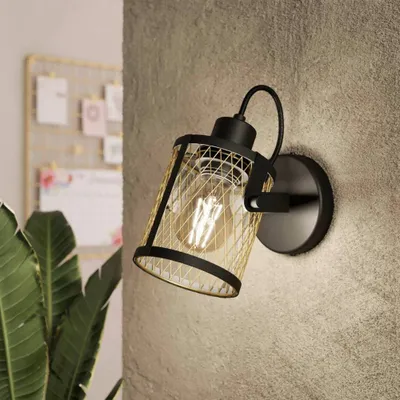 Obrázok produktu pre Stropné svietidlo Eglo 43531 DELLOW E27 1x40W čierne/mosadz