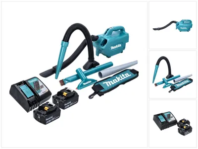 Produktbild von Makita DCL 184 RG Akku Staubsauger 18 V 54 mbar 0,5 l + 2x Akku 6,0 Ah + Ladegerät