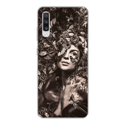 Produktbild von MuchoWow® Handyhülle Schutzhülle Hülle für Samsung Galaxy A70 Frau - Tiere - Pflanzen Silikon Softcase Handy Hülle - Schutzhaube