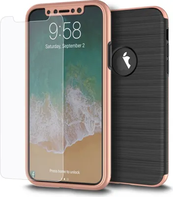 Produktbild von Samsung Galaxy S8+ Plus 2 in 1 Handyhülle 360 Grad Full Cover Case Pink