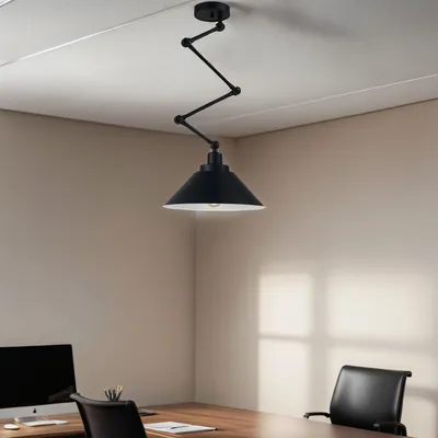 Immagine prodotto di Lampada da soffitto regolabile metallo nero design industriale plafoniera cucina tavolo da pranzo