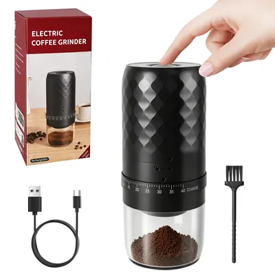 Elektrische Kaffeemühle, tragbar, USB-aufladbar, 30 g Kapazität