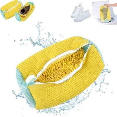 Zdjęcie produktu dla Wielokrotnego użytku, żółta, torba do prania butów, 39 x 19 cm, do pralki i suszarki