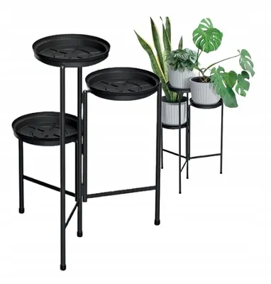 Produktbild von Metall Blumenständer schwarz 60 cm
