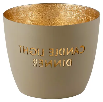 Produktbild von XGAGHB Madras Windlicht Spruch gestanzt, verschiedne Ausführungen und Farben (Candle Light Dinner)
