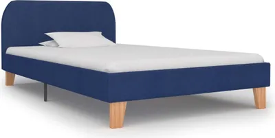 Produktbild von Bettgestell Blau Stoff 90x200 cm
