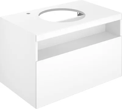 Produktbild von KEUCO STAGELINE Waschtischunterschrank für Aufsatzwaschtische, 1 Frontauszug, 1 Hahnloch links, 800x550x490mm, 32864970000