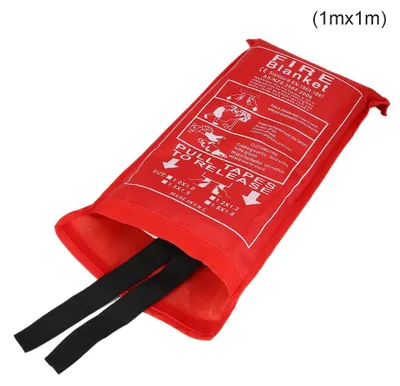 Immagine prodotto di Coperta ignifuga di emergenza in fibra di vetro per cucina, campeggio, camino, barbecue, auto (1 x 1 metro)