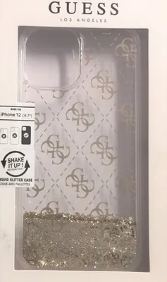Produktbild von Guess 4G Liquid Glitter - iPhone 12 Pro Max Case (Gold)
