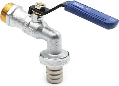 Image de Robinet d'extérieur 3/4" x 3/4" avec poignée à bille - pour le jardin et la terrasse - robinet extérieur