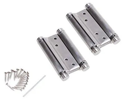 Immagine prodotto di Aqbau, set di 2 cerniere per porte a battente, 75 mm, in acciaio inossidabile, per porte oscillanti