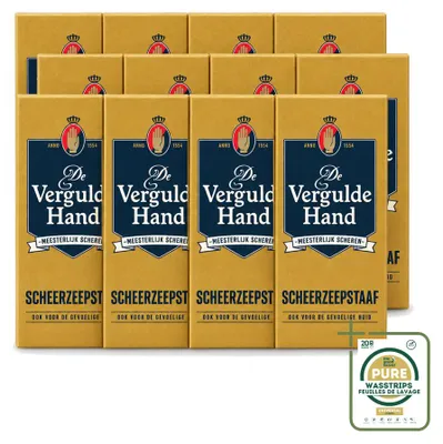 Immagine prodotto di 12 saponette da barba De Vergulde Hand - 75 g - Confezione da 12 pezzi