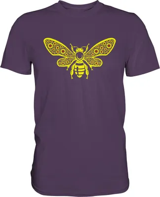 Produktbild von Biene Sonnenblumen T-Shirt Imker Geschenk Garten – Urban Purple / XL