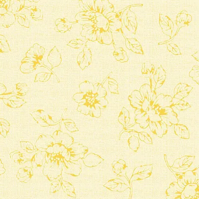 Produktbild von Spanlin-Bio Serviette Rita in Creme-Gelb, 40 x 40 cm, 1/4 Falz, 30 Stück - zartes Blütendesign