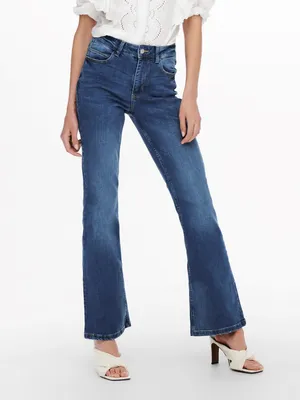 Produktbild von JDY Damen Flare Jeans Super Stretch Denim Schlaghose JDYNWFLORA - 25W / 32L