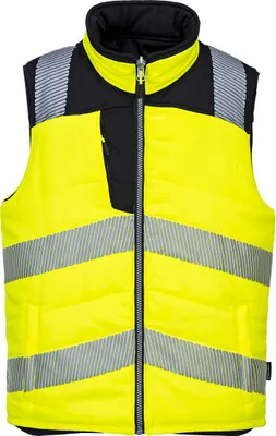 Obrázok produktu pre Portwest PW374 PW3 Vesta s vysokou viditeľnosťou a podšívkou, obojstranná Žltá/čierna Veľkosť S